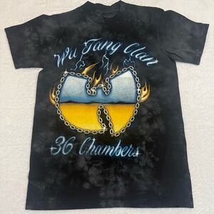 Wu-Tang Clan T Shirt Mens Black Tie Dye 36 Chambers Hip Hop Tour Band Sz Med